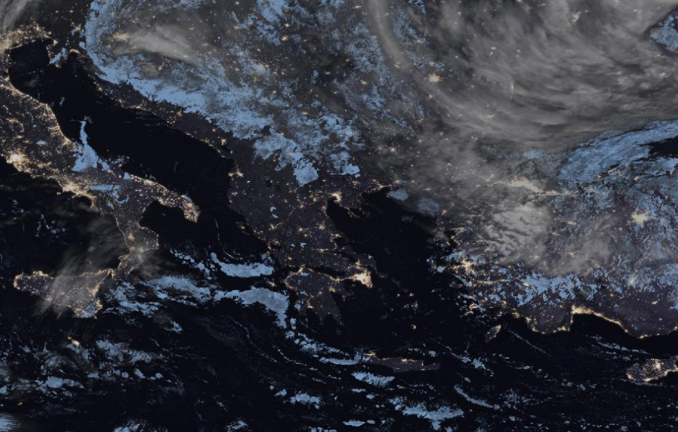 Τελευταία δορυφορική εικόνα νεφοκάλυψης