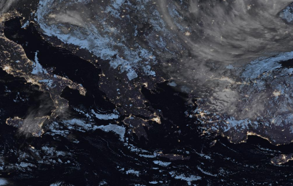 Τελευταία δορυφορική εικόνα νεφοκάλυψης