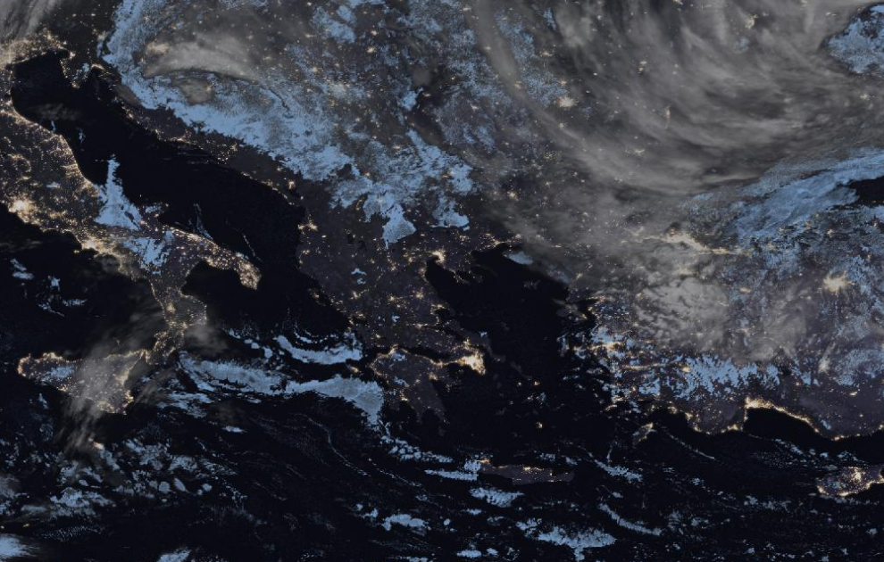 Τελευταία δορυφορική εικόνα νεφοκάλυψης