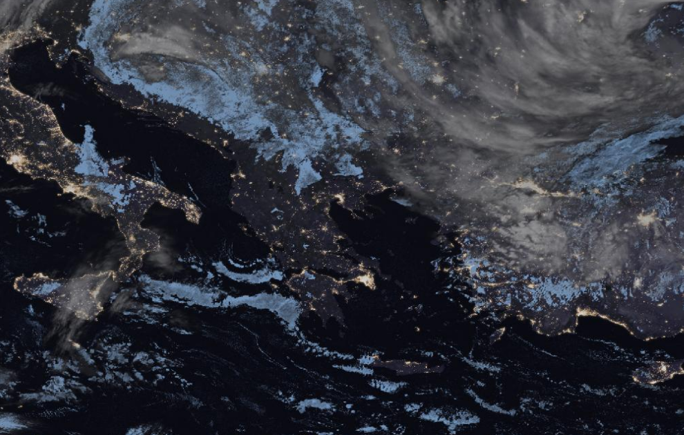 Τελευταία δορυφορική εικόνα νεφοκάλυψης