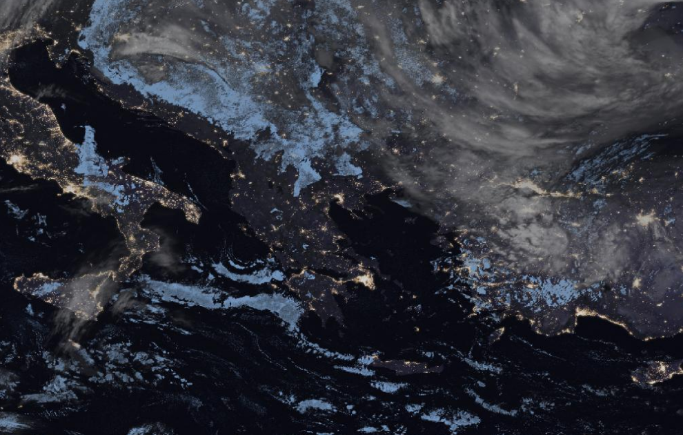 Τελευταία δορυφορική εικόνα νεφοκάλυψης