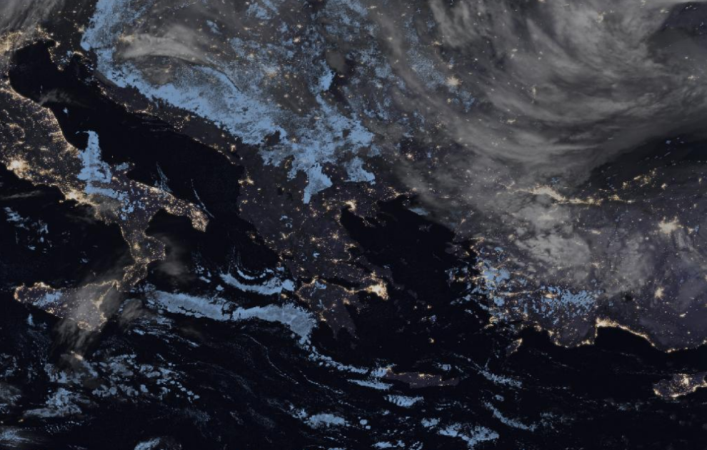 Τελευταία δορυφορική εικόνα νεφοκάλυψης