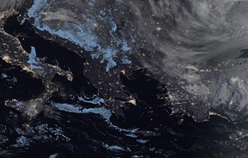 Τελευταία δορυφορική εικόνα νεφοκάλυψης