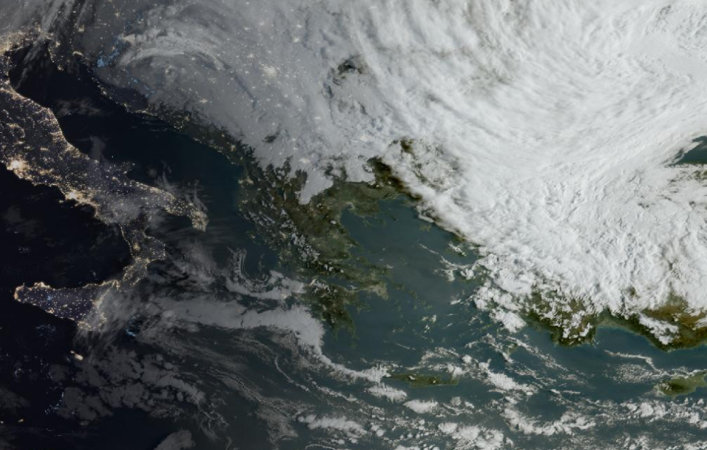 Τελευταία δορυφορική εικόνα νεφοκάλυψης