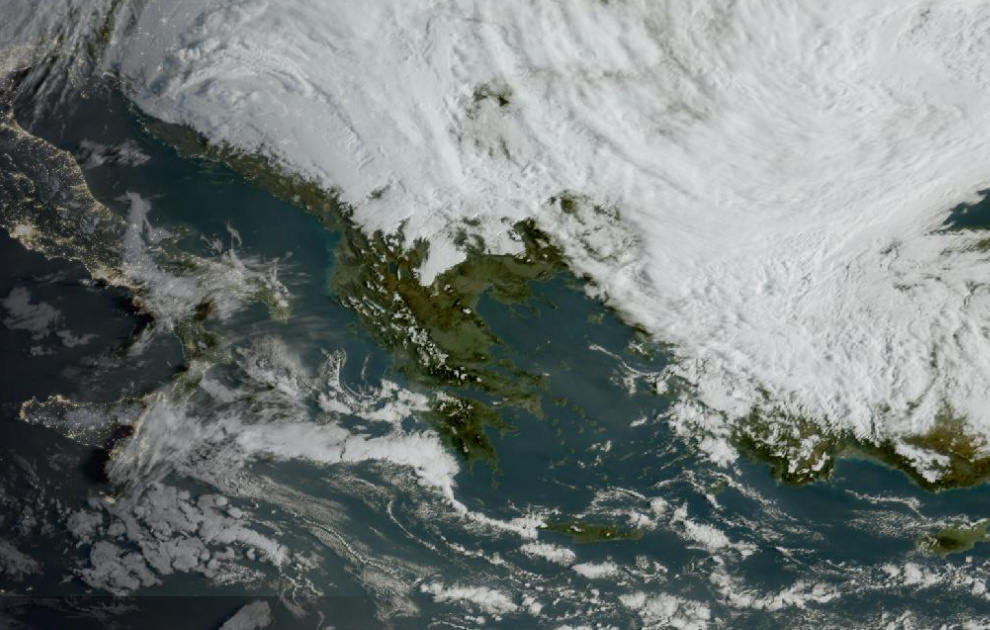 Τελευταία δορυφορική εικόνα νεφοκάλυψης