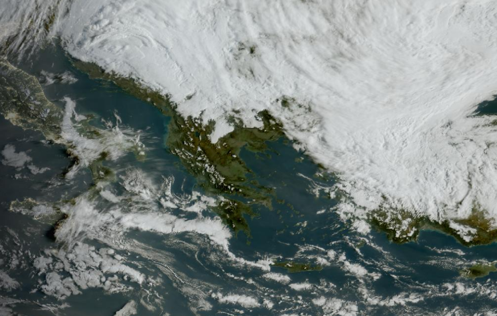 Τελευταία δορυφορική εικόνα νεφοκάλυψης