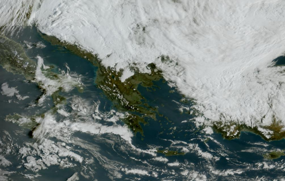 Τελευταία δορυφορική εικόνα νεφοκάλυψης