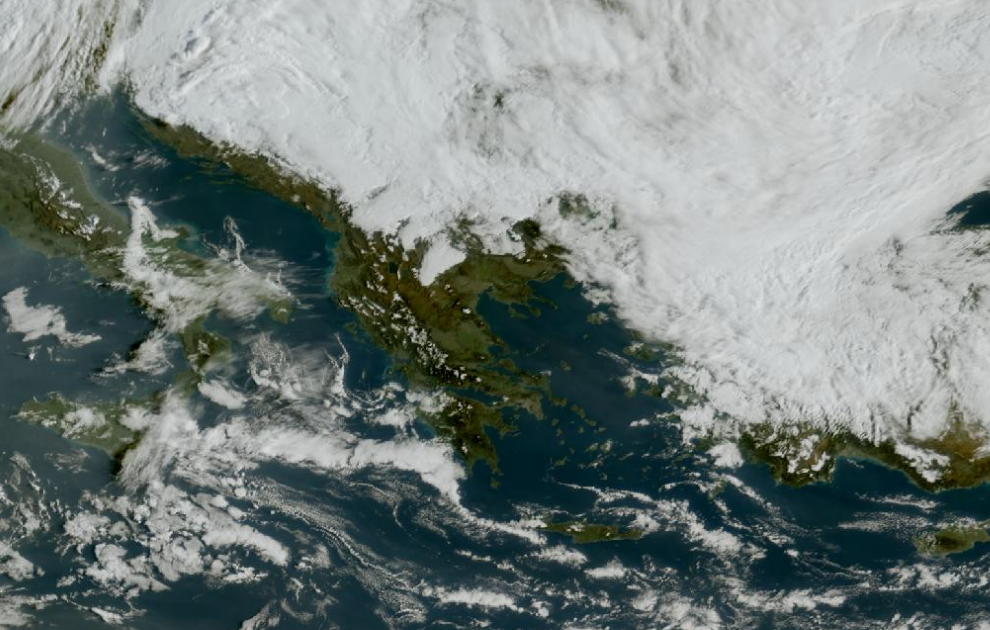 Τελευταία δορυφορική εικόνα νεφοκάλυψης