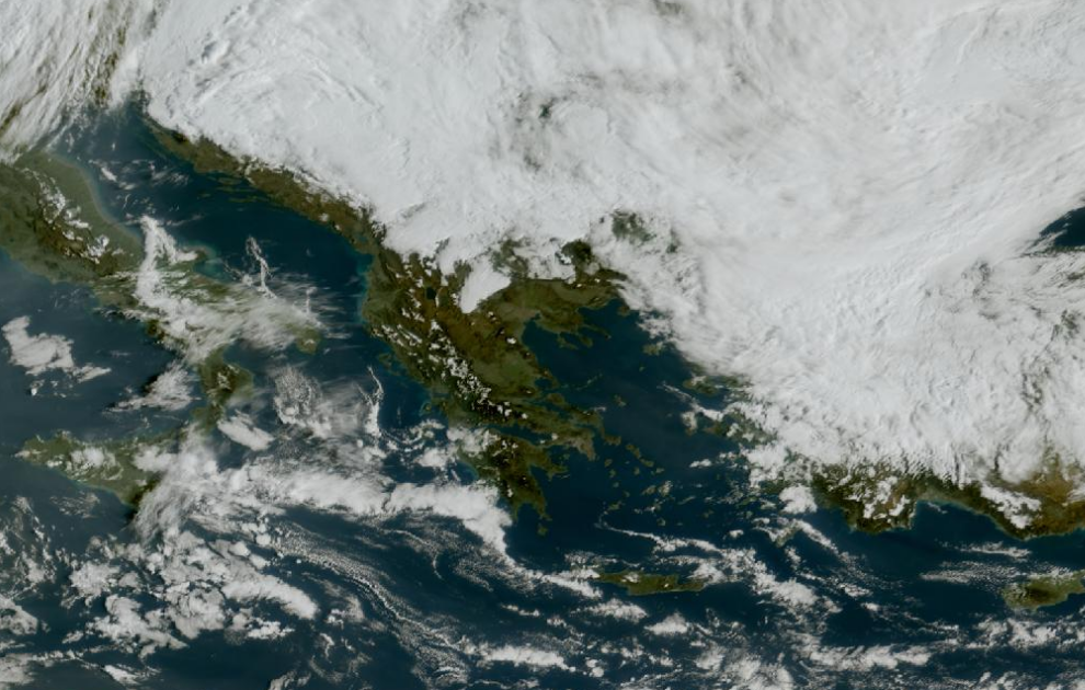 Τελευταία δορυφορική εικόνα νεφοκάλυψης