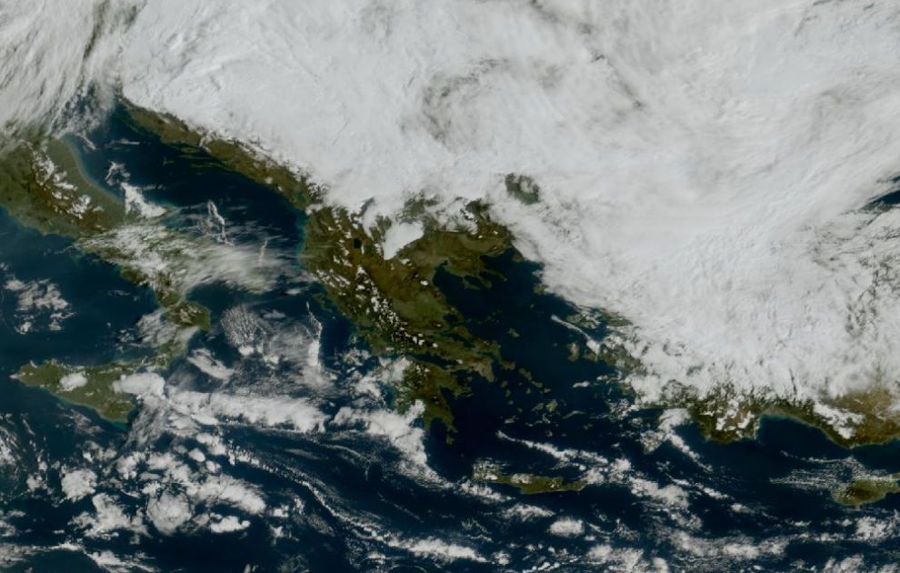 Τελευταία δορυφορική εικόνα νεφοκάλυψης