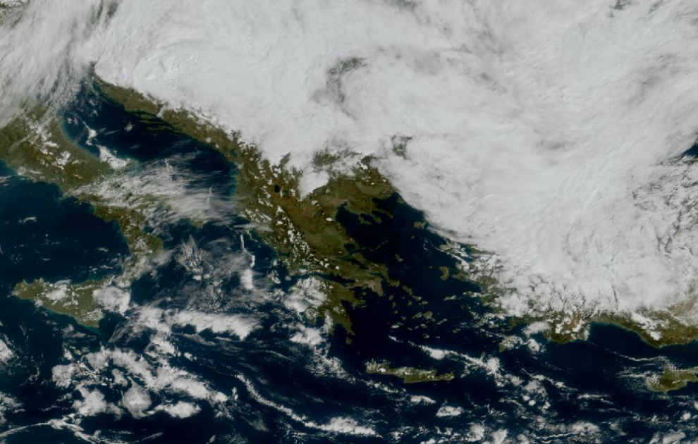 Τελευταία δορυφορική εικόνα νεφοκάλυψης