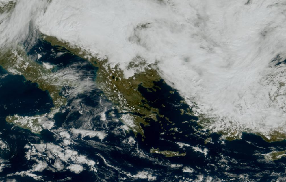 Τελευταία δορυφορική εικόνα νεφοκάλυψης