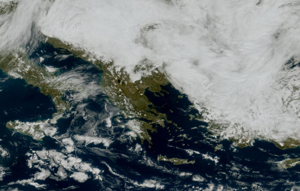 Τελευταία δορυφορική εικόνα νεφοκάλυψης