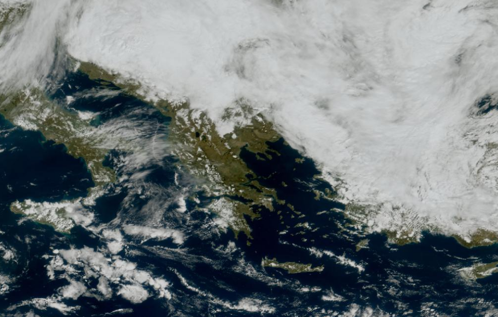 Τελευταία δορυφορική εικόνα νεφοκάλυψης