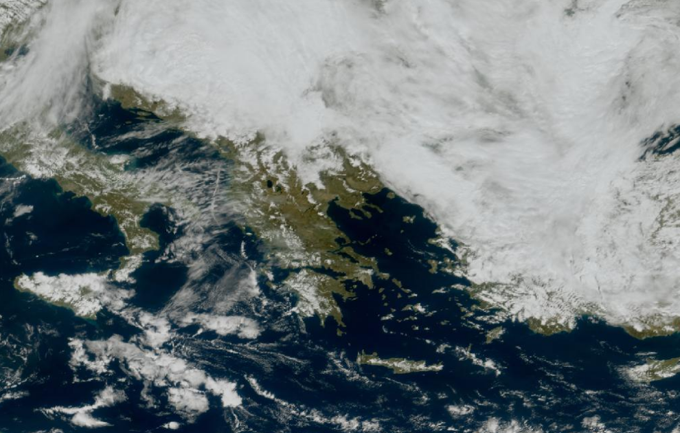 Τελευταία δορυφορική εικόνα νεφοκάλυψης