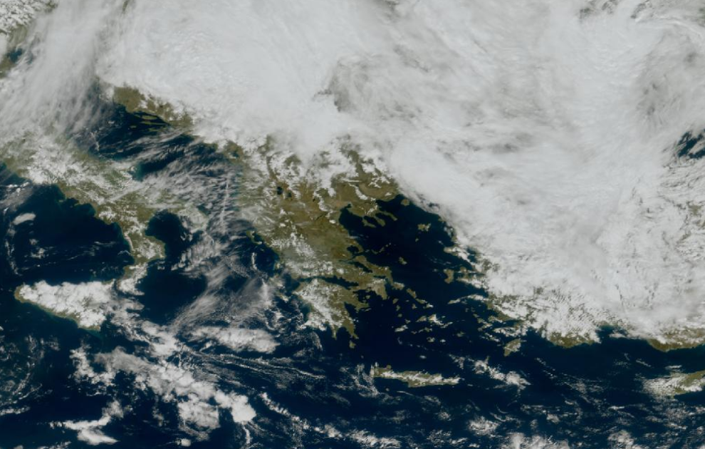 Τελευταία δορυφορική εικόνα νεφοκάλυψης