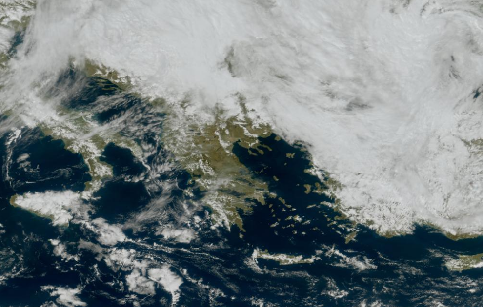 Τελευταία δορυφορική εικόνα νεφοκάλυψης