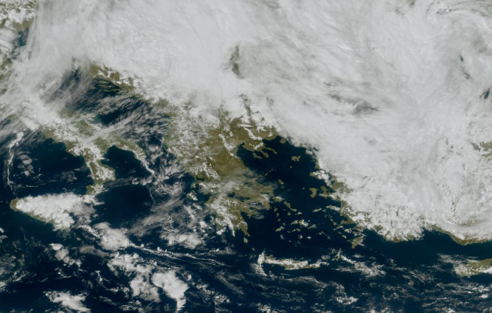 Τελευταία δορυφορική εικόνα νεφοκάλυψης