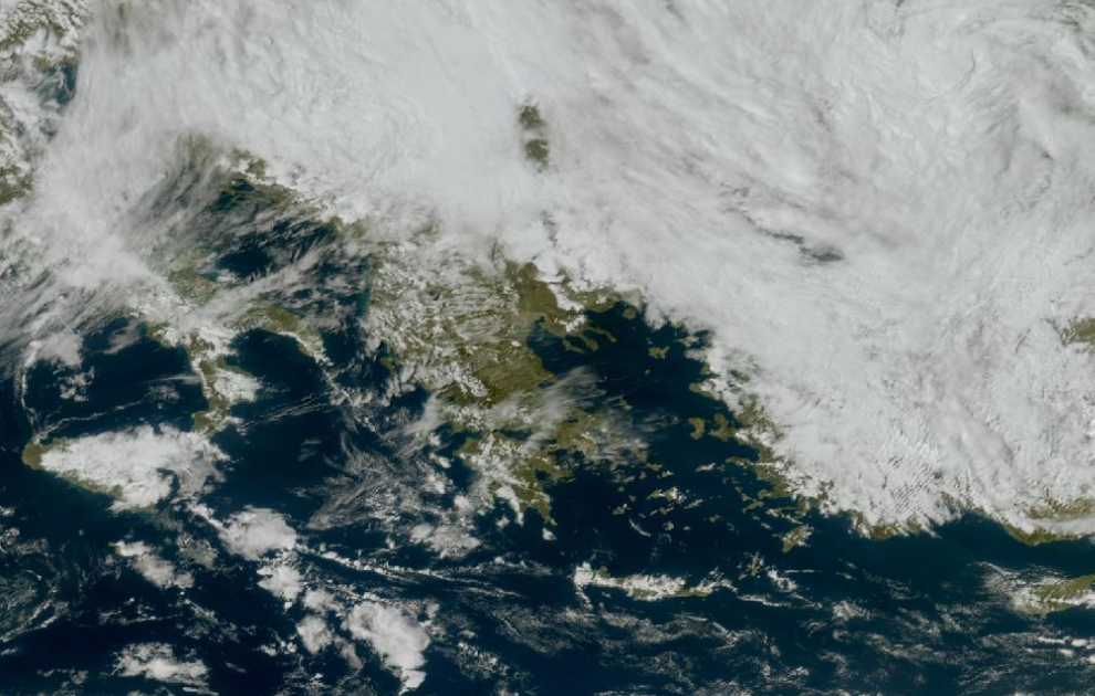 Τελευταία δορυφορική εικόνα νεφοκάλυψης