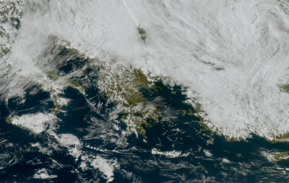 Τελευταία δορυφορική εικόνα νεφοκάλυψης