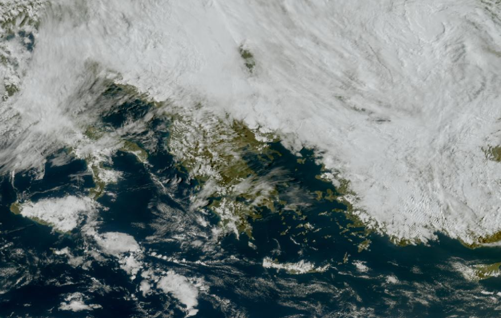 Τελευταία δορυφορική εικόνα νεφοκάλυψης