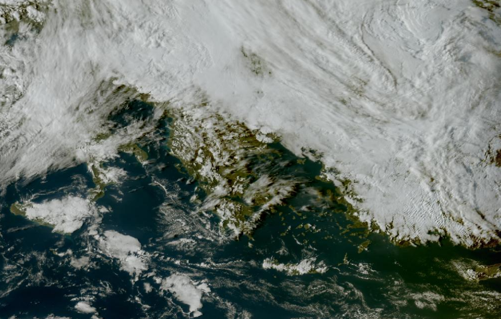 Τελευταία δορυφορική εικόνα νεφοκάλυψης