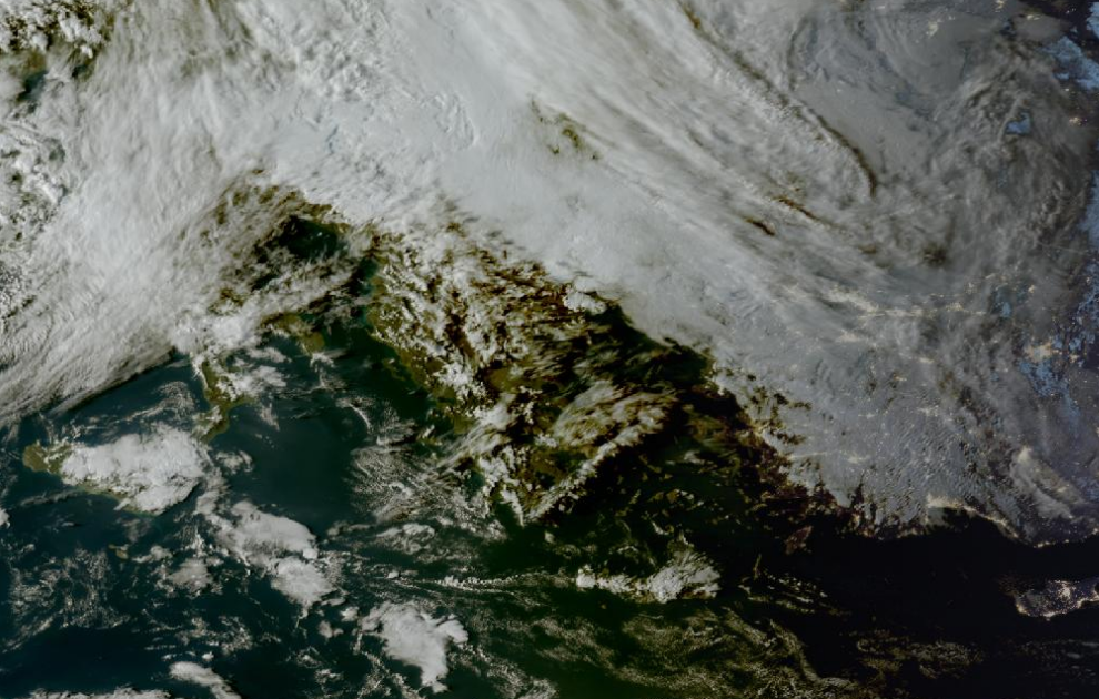 Τελευταία δορυφορική εικόνα νεφοκάλυψης