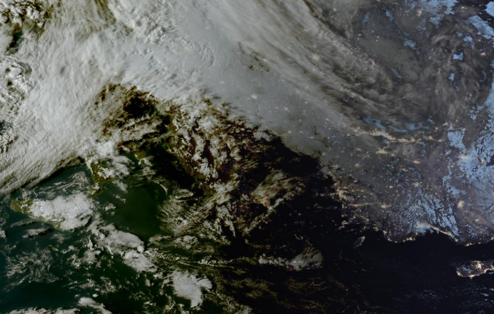 Τελευταία δορυφορική εικόνα νεφοκάλυψης