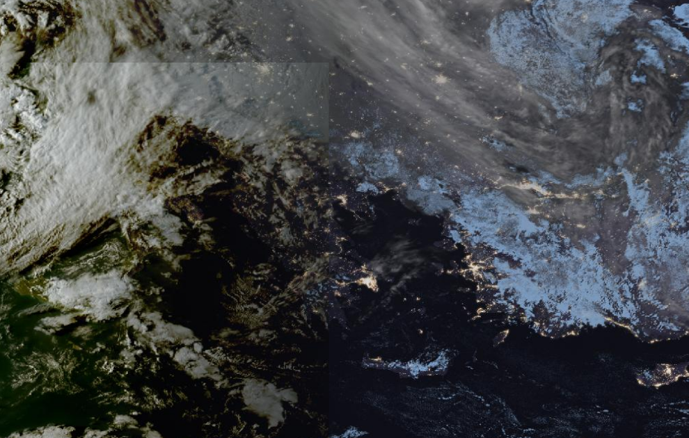 Τελευταία δορυφορική εικόνα νεφοκάλυψης