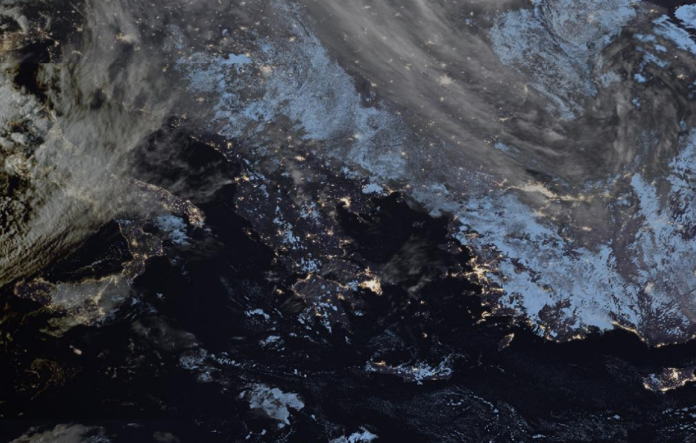 Τελευταία δορυφορική εικόνα νεφοκάλυψης