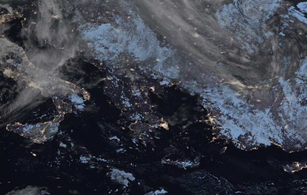 Τελευταία δορυφορική εικόνα νεφοκάλυψης