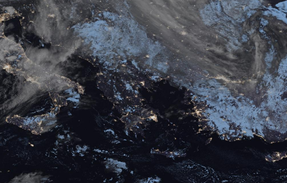 Τελευταία δορυφορική εικόνα νεφοκάλυψης