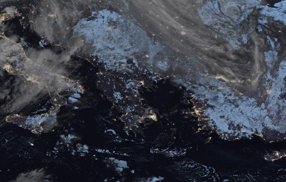 Τελευταία δορυφορική εικόνα νεφοκάλυψης