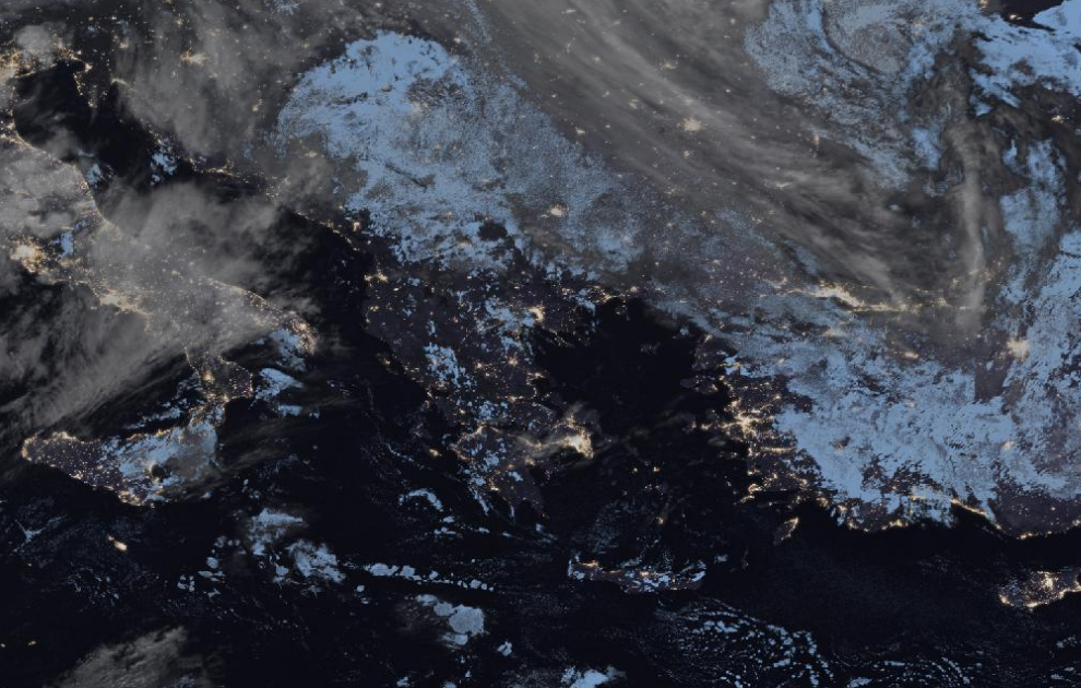 Τελευταία δορυφορική εικόνα νεφοκάλυψης