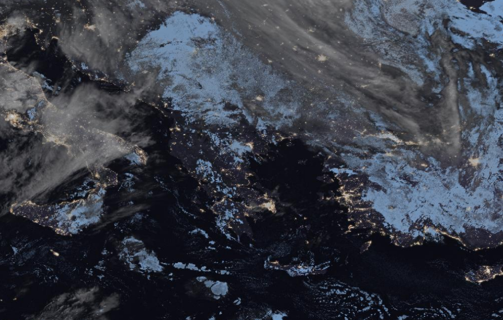 Τελευταία δορυφορική εικόνα νεφοκάλυψης