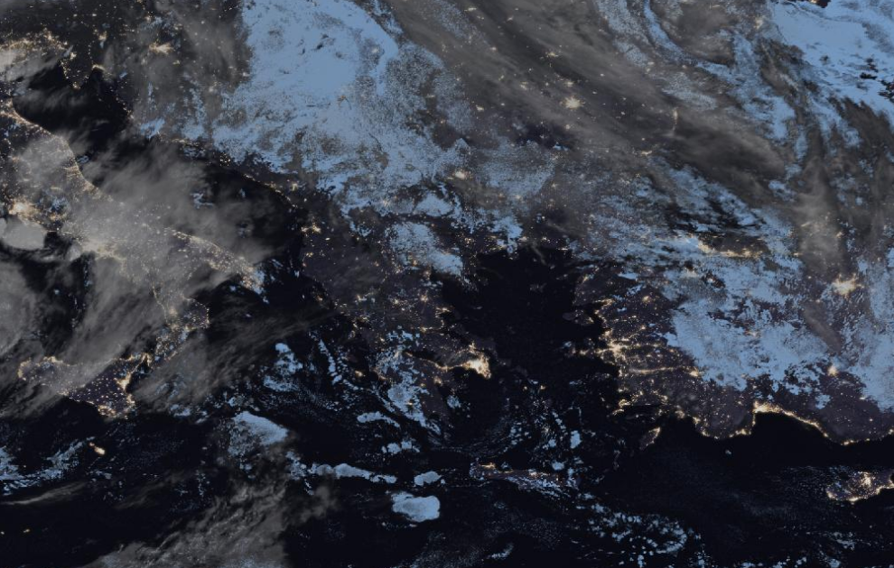 Τελευταία δορυφορική εικόνα νεφοκάλυψης