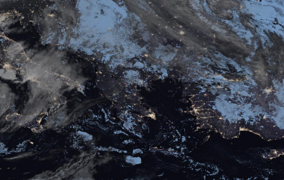 Τελευταία δορυφορική εικόνα νεφοκάλυψης