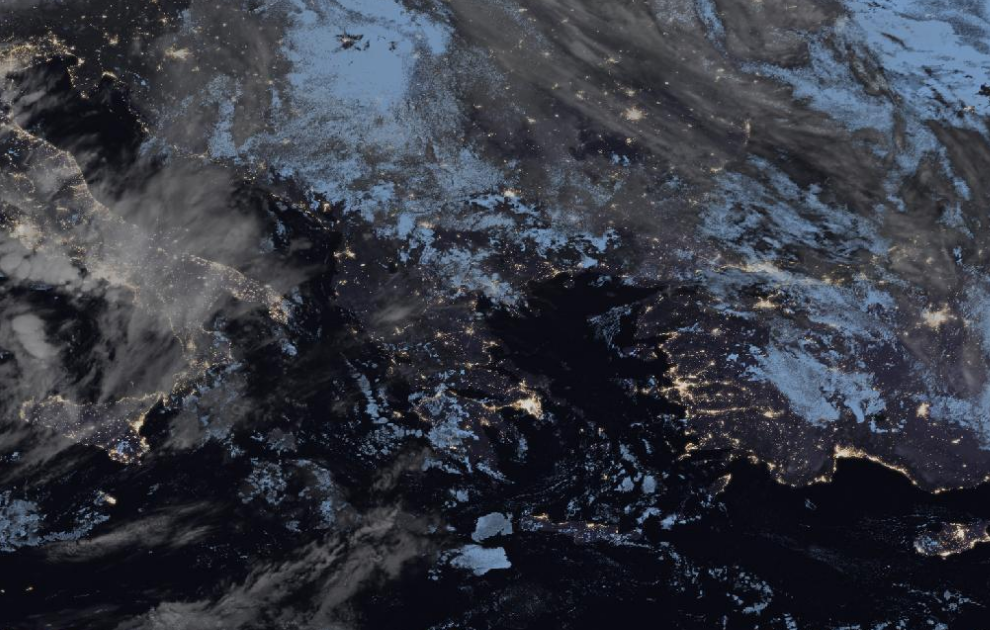 Τελευταία δορυφορική εικόνα νεφοκάλυψης