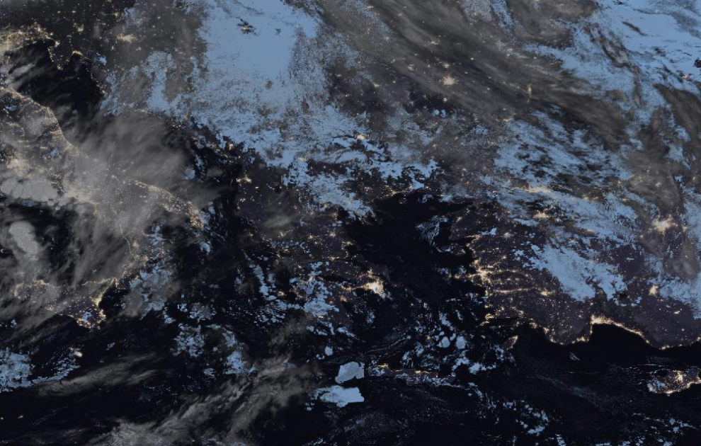 Τελευταία δορυφορική εικόνα νεφοκάλυψης