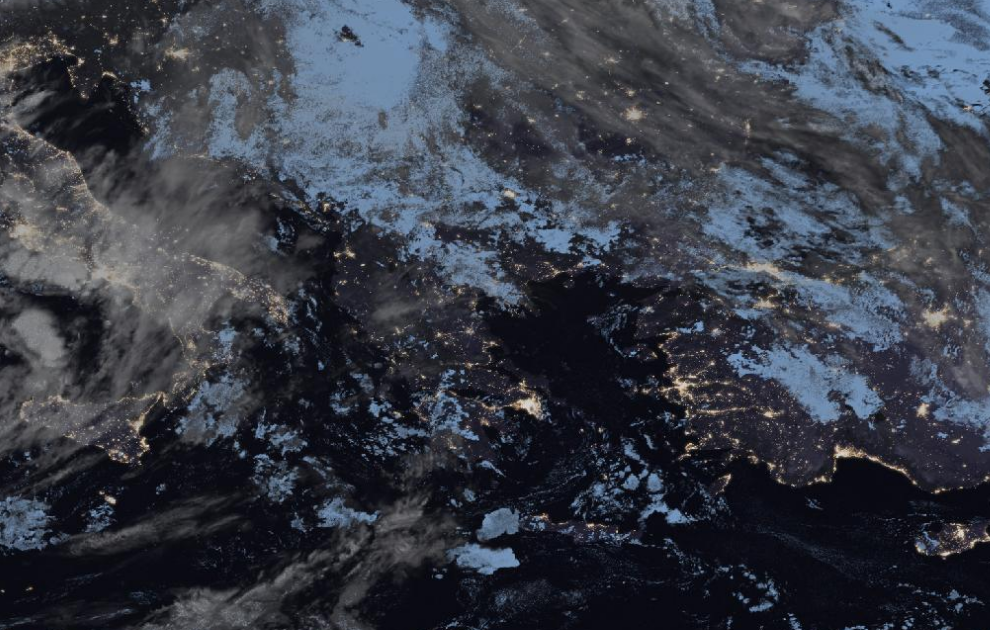 Τελευταία δορυφορική εικόνα νεφοκάλυψης