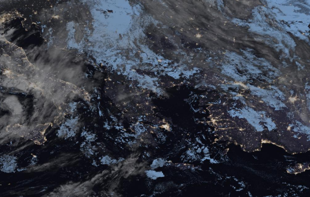 Τελευταία δορυφορική εικόνα νεφοκάλυψης