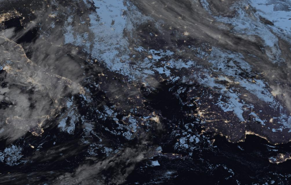 Τελευταία δορυφορική εικόνα νεφοκάλυψης