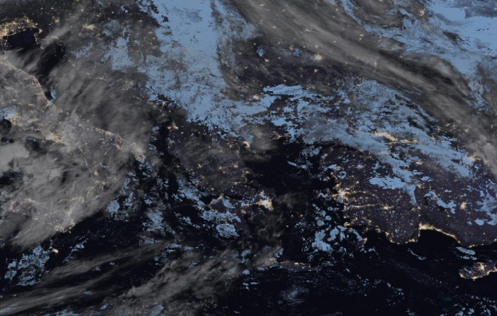 Τελευταία δορυφορική εικόνα νεφοκάλυψης