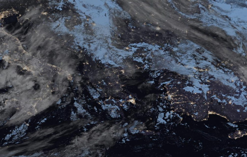 Τελευταία δορυφορική εικόνα νεφοκάλυψης