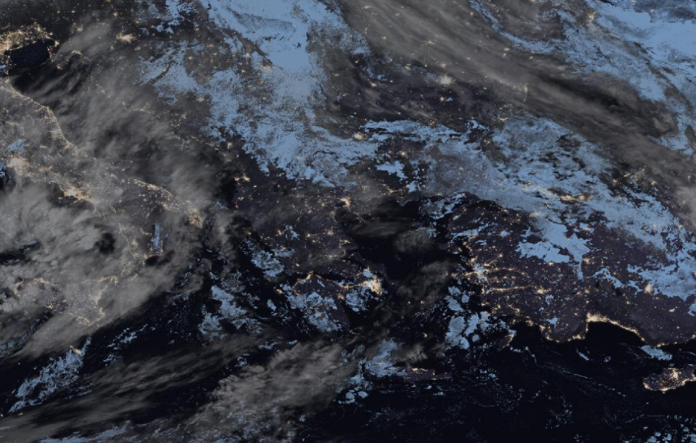 Τελευταία δορυφορική εικόνα νεφοκάλυψης