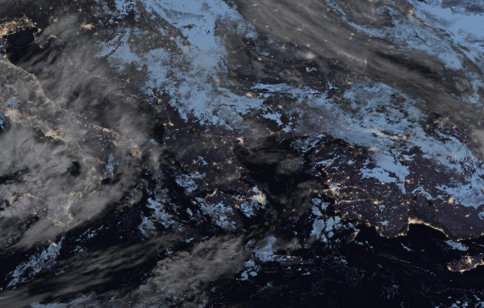 Τελευταία δορυφορική εικόνα νεφοκάλυψης