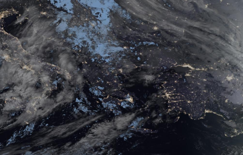 Τελευταία δορυφορική εικόνα νεφοκάλυψης