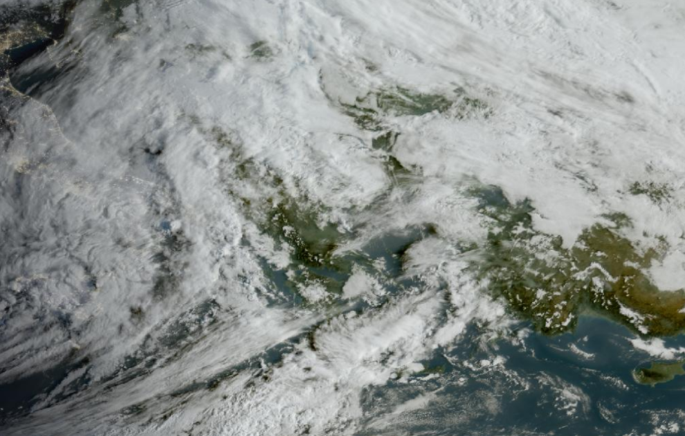 Τελευταία δορυφορική εικόνα νεφοκάλυψης