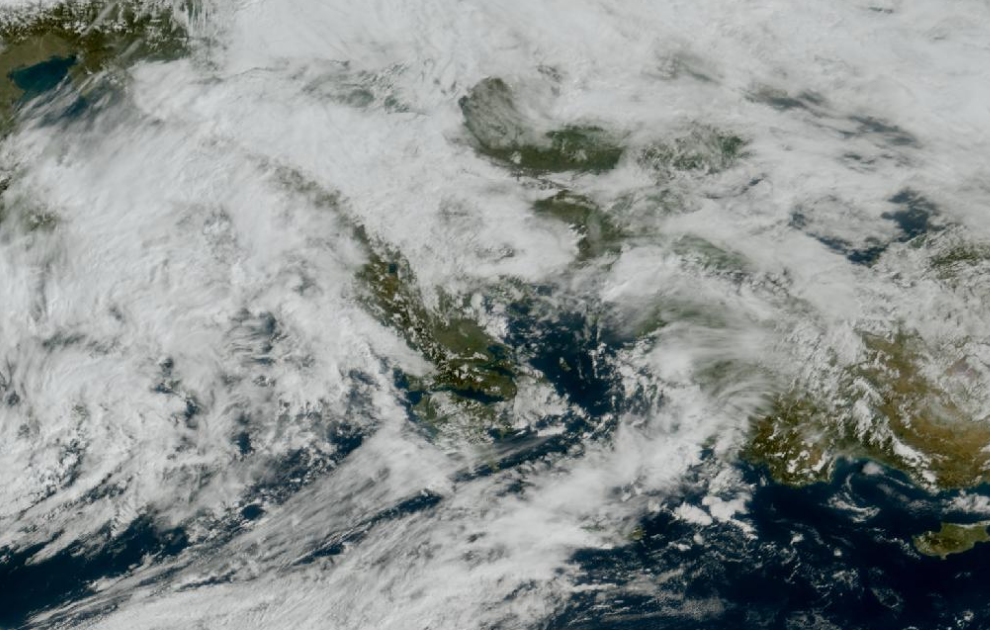 Τελευταία δορυφορική εικόνα νεφοκάλυψης