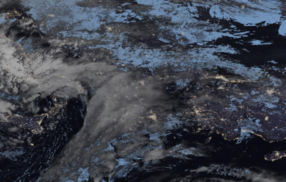 Τελευταία δορυφορική εικόνα νεφοκάλυψης